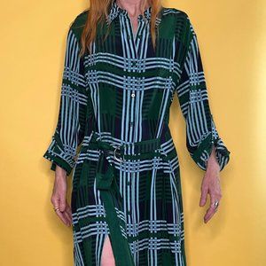 DVF Plaid Silk Dress